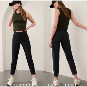 Athleta Brooklyn Mid Rise Ankle Pant Womens Size 4 in Black NEW